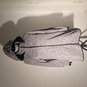 Calvin Klein Performance Gray & Black Detachable Hoodie Jacket, Size: S